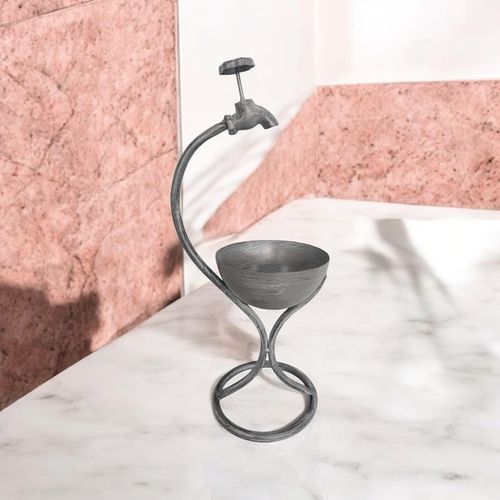 57CM GREY METAL GARDEN PLANTER - InStock