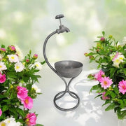 57CM GREY METAL GARDEN PLANTER - InStock