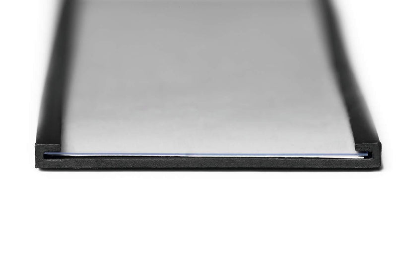 Durable Magnetic C-Profile Ticket Lable Holders | 50 Pack | 200 x 40mm | Black