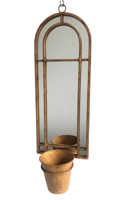 64CM WALL MIRROR WITH SINGLE PLANTER