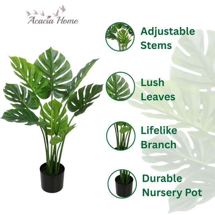 90CM ARTIFICIAL MONSTERA BONSAI TREE