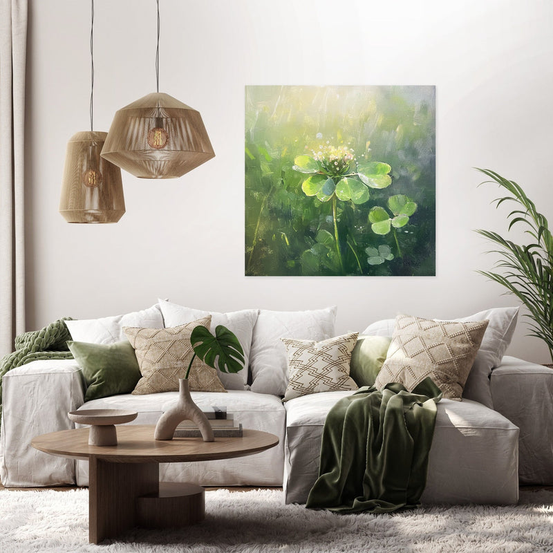 Dew-Kissed Clover Canvas