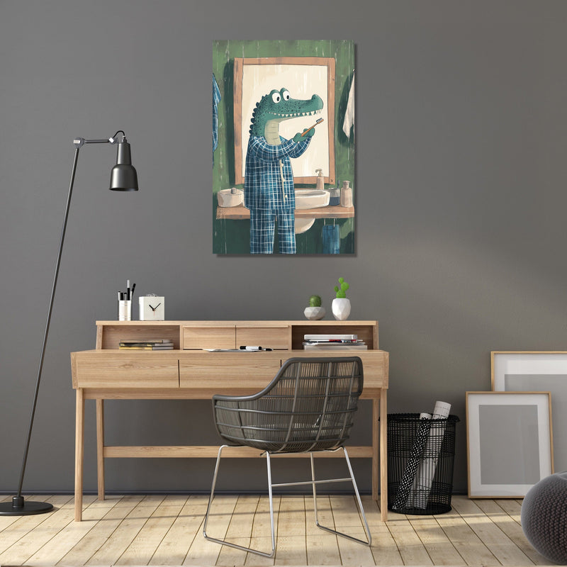 Alligator's Morning Routine Canvas