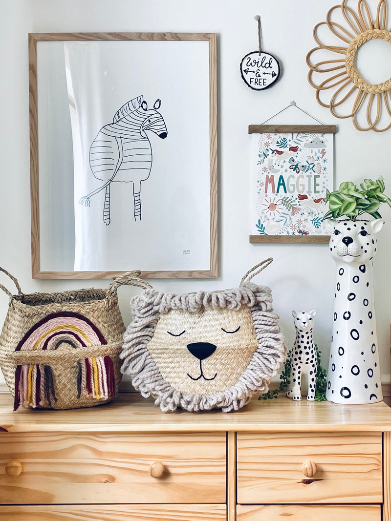 Natural Lion Basket - Large