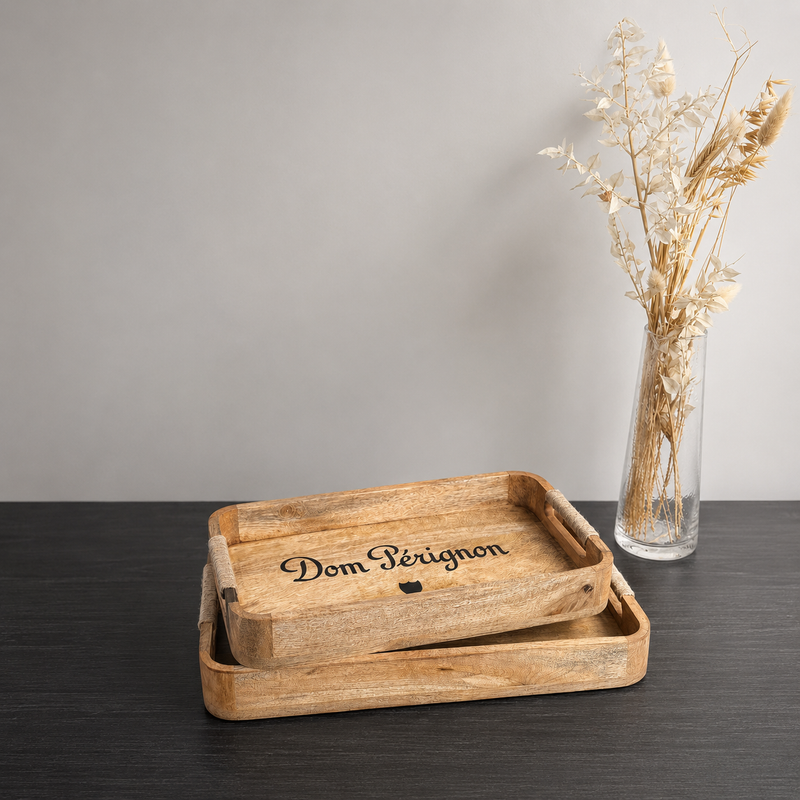 Wooden Serving Trays Dom Pérignon Champagne