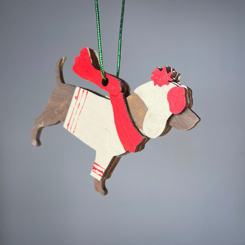 Beagle Dog Bauble - Handmade Ornament
