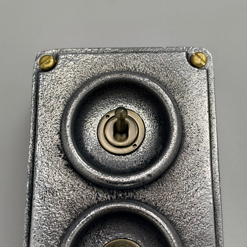 3 Gang Solid Cast Metal Conduit Toggle Light Switch