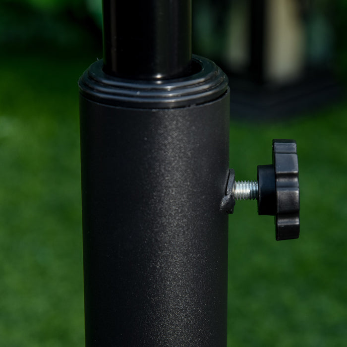 Outsunny 13KG Round Parasol Base Heavy Duty Cement Stand Umbrella Holder Bronze