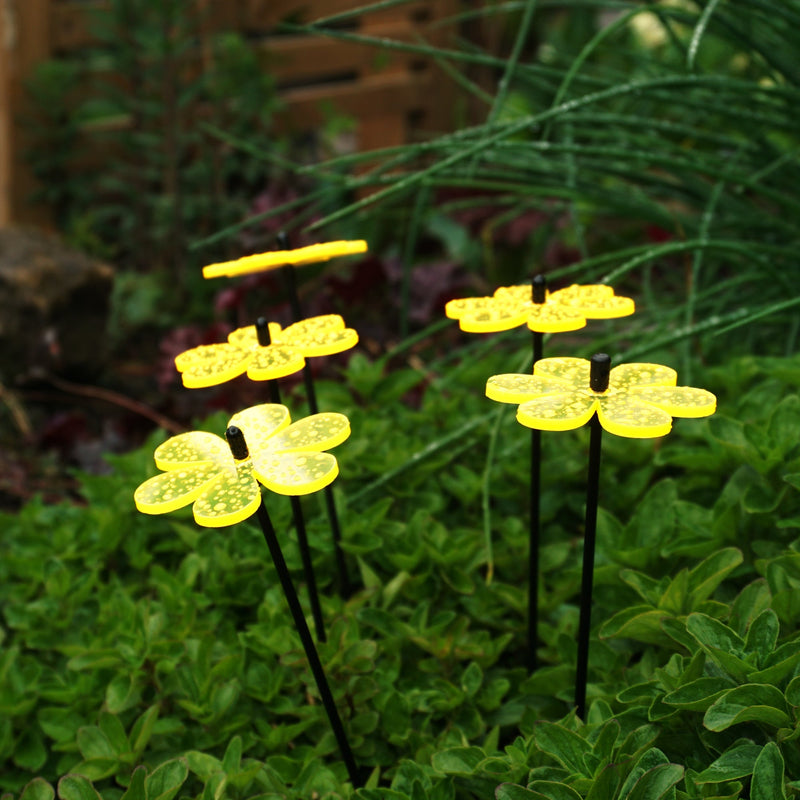 Small Garden Décor Ornaments Set of 5 Daisy