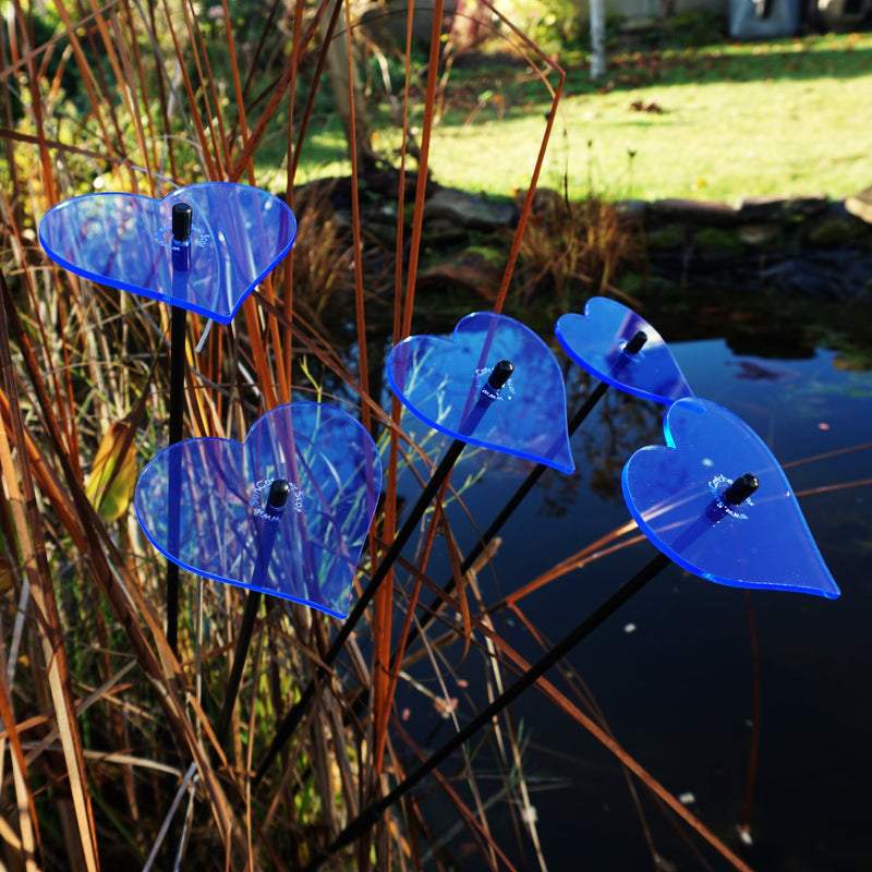Medium Garden Décor Ornaments Set of 5 'Hearts'