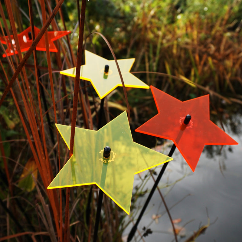 Large Garden Décor Ornaments Set of 5 'Shining Stars'