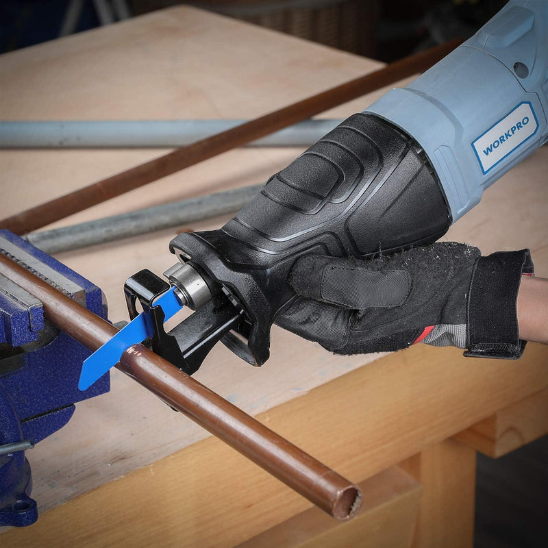 Reciprocating Saw 710W Corded 2800 RPM 4 Blades Wood Metal Cutting WORKPRO