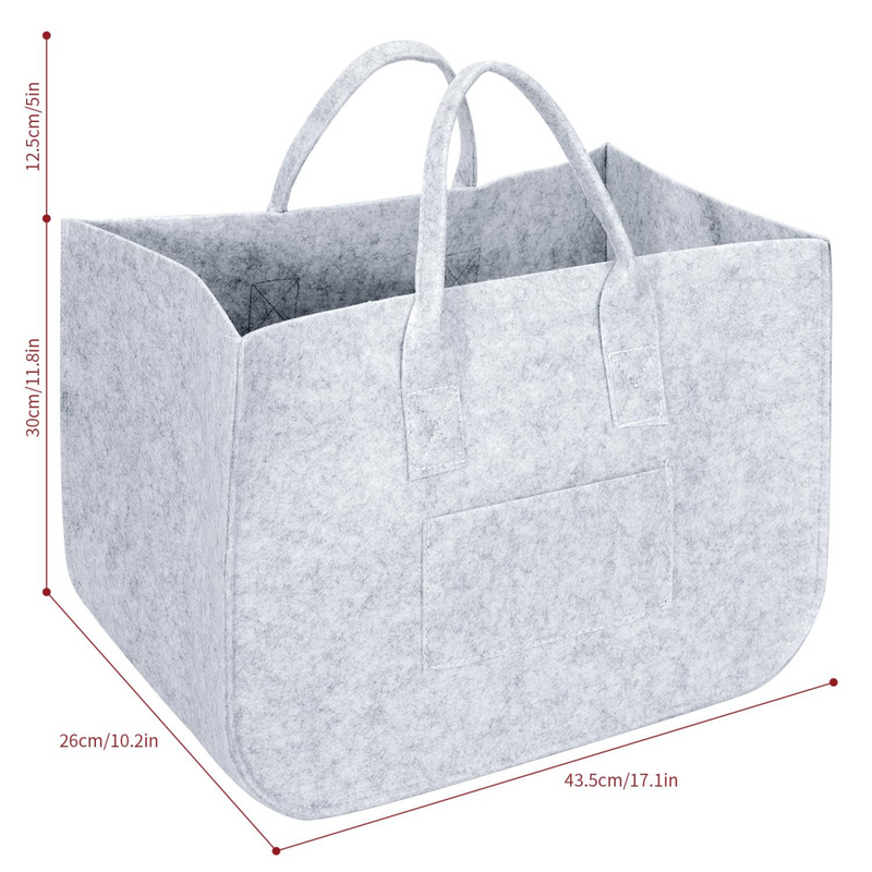 VINSANI 2pk Storage Baskets Light Grey 0000509