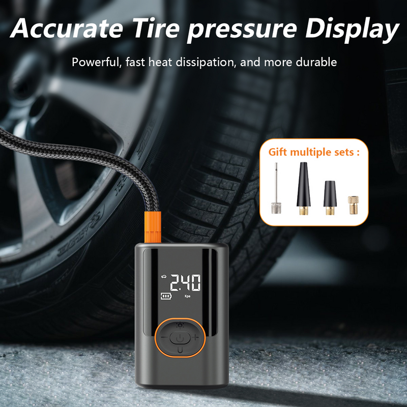 Portable large screen full touch screen car air pump wireless tire inflation pump car/motorcycle/bicycle/ball inflator air compressor pump