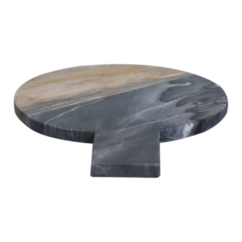 Artisan Furniture Kitchen Accessories - Black Marble, Terrazzo & Mango Wood Round Chopping Board