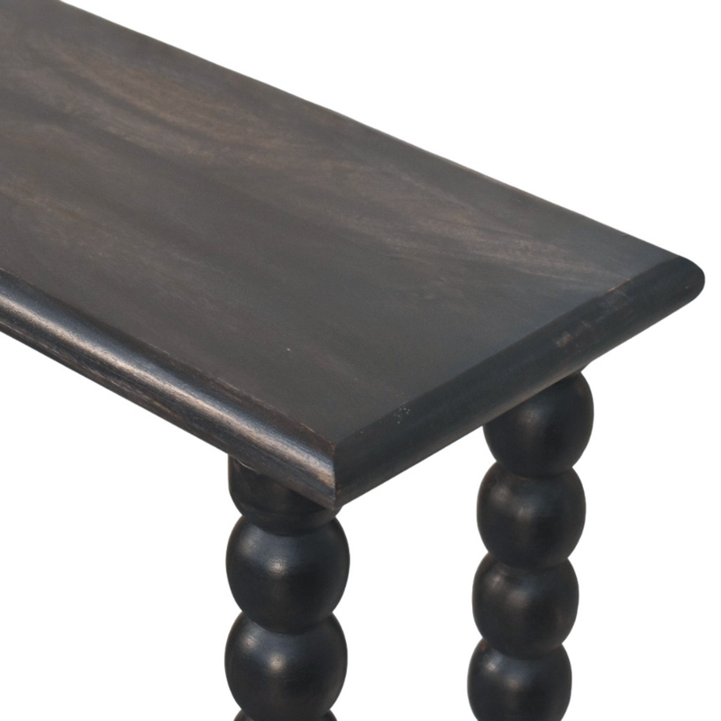 Artisan Furniture Solid Wood Spindle Linear Console, Black