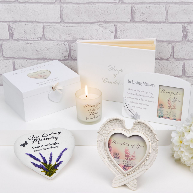 Cream Leatherette Memory Book - Book of Condolence