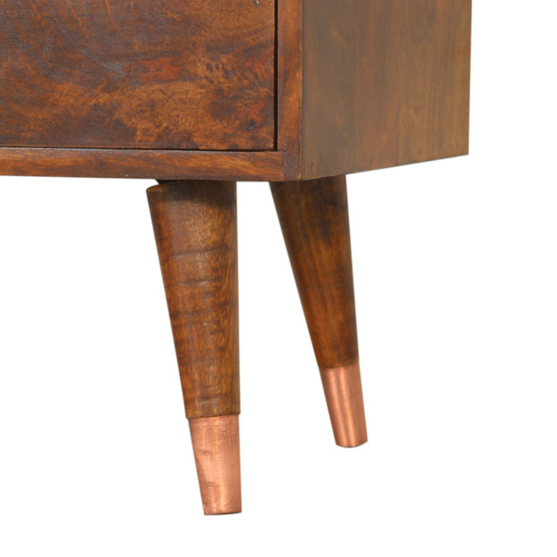 Artisan Furniture Solid Wood Manila Copper Sideboard, Brown, 3 Drawers and 1 Door