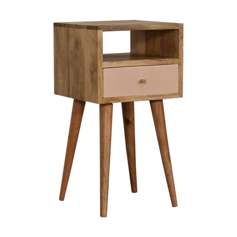 Artisan Furniture Solid Wood Mini Blush Hand Painted Bedside