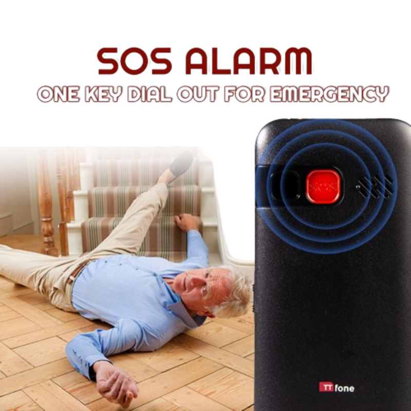 TTfone TT190 Big Button Basic Senior Unlocked Emergency Mobile Phone - Simple Cheapest Phone (with Mains Charger)