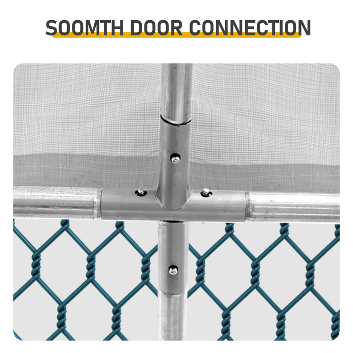 6.5 x 10 ft Large Metal Chicken Coop, Walk-in Poultry Cage Chicken Hen Run House with Waterproof Cover, Rabbits Cats Dogs Farm Pen for Outdoor Backyard Farm Garden