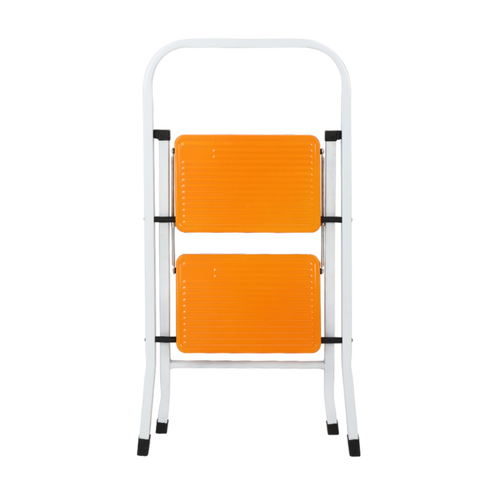 2 Step Ladder Folding Step Stool Steel Anti-Slip Sturdy Wide Pedal