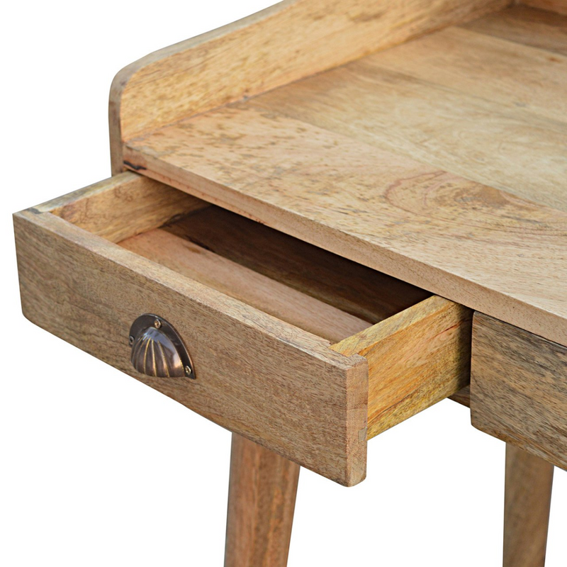Artisan Furniture Solid Wood Gallery Back Shell Writing Desk
