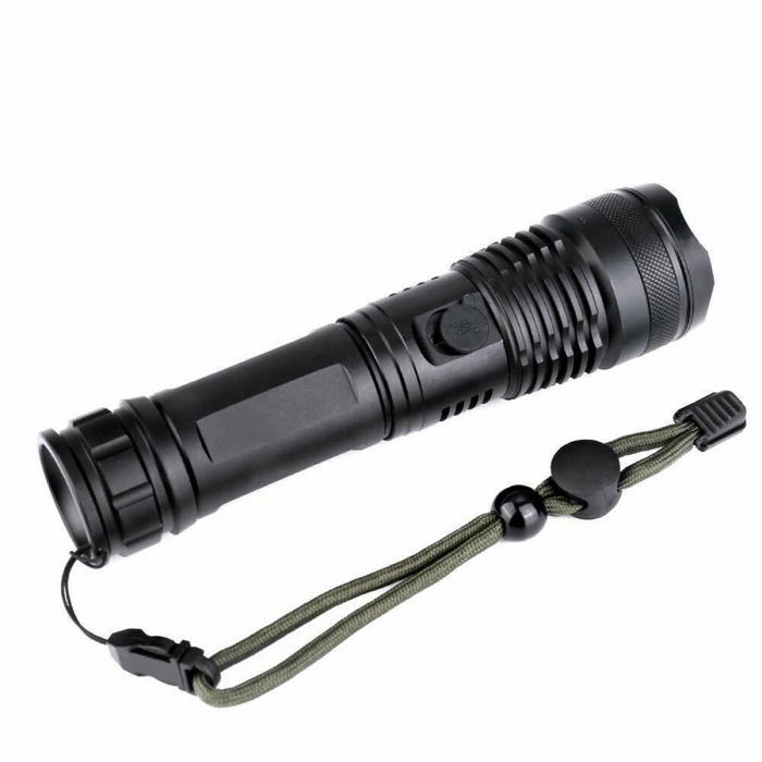 One Set USB Rechargeable LED Flashlight 5-Mode Outdoor Camping Hiking Flashlight W/Box