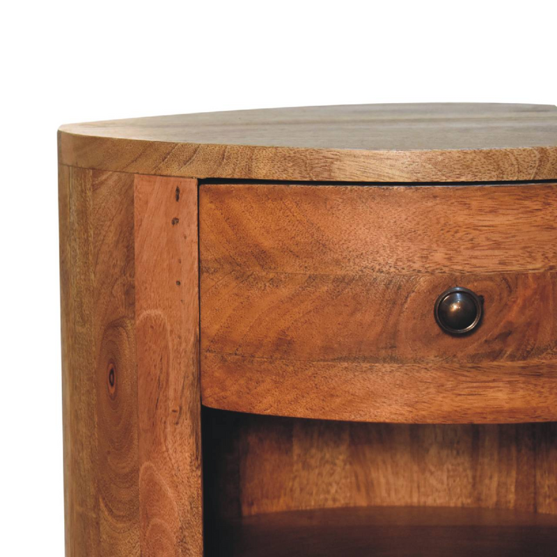 Artisan Furniture Solid Wood Cortez Oak-ish Bedside