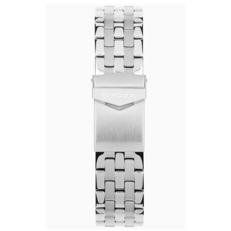Sekonda Mens Chronograph 44mm Date Silver-White Dial With Stainless Steel Silver Bracelet Watch 30109