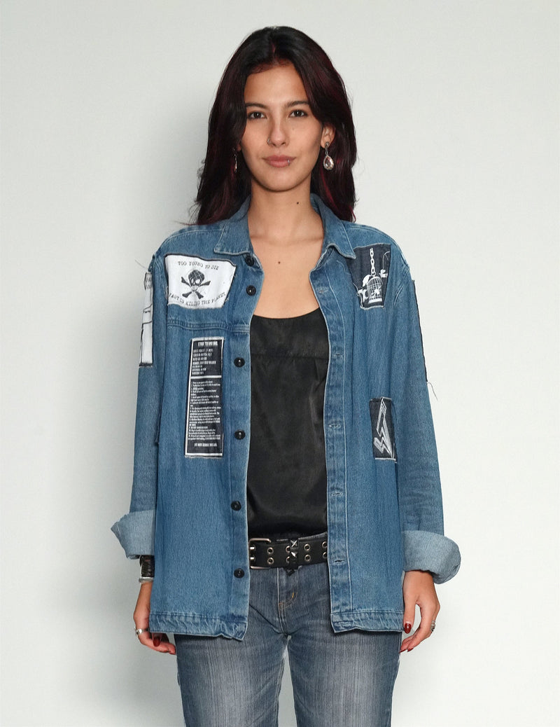 Denim Patched Shirt