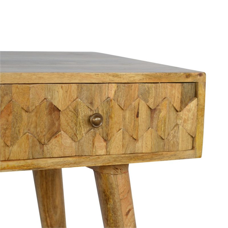 Artisan Furniture Solid Wood Pineapple Carved Console Table