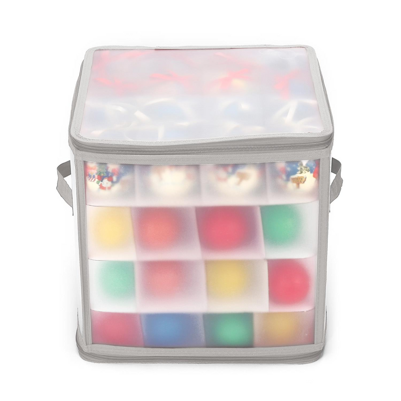 VINSANI GREY XMAS 64 BAUBLE DECORATIONS BOX 0000503