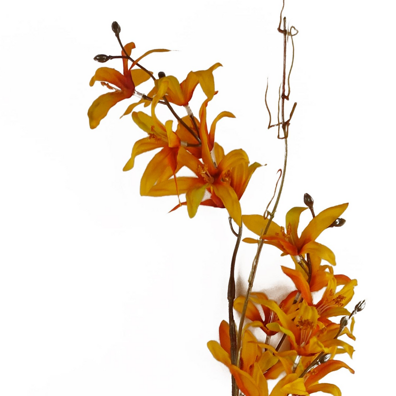 6x 130cm Yellow Blossom Floral Spray Artificial