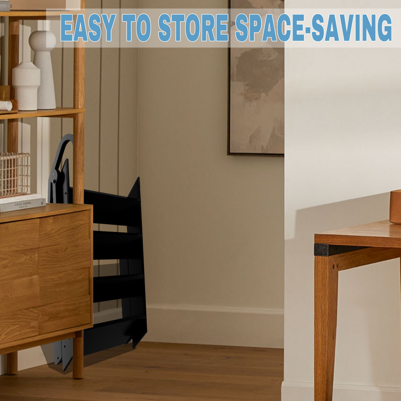 Folding 4 Step Ladder, Step Stool Foldable, RV Steps with Non Slip Feets, Max Load Capacity 660lbs Hot Tub Steps for Home, Travel Trailer, Camper, Mobile Home, Spa, and Porch