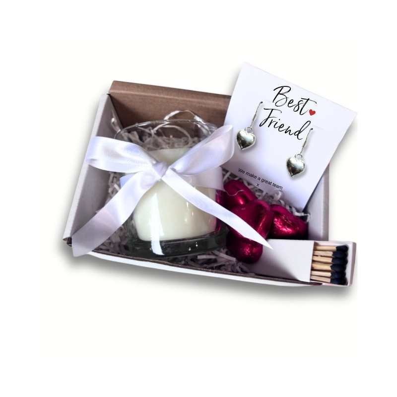 Small Best Friend Gift Hamper | Earrings, Chocolates & Candle