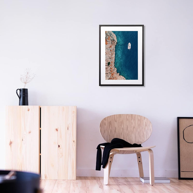 Poster Frame 50x70cm Solid Wood Black Picture Frame Plexiglass Display