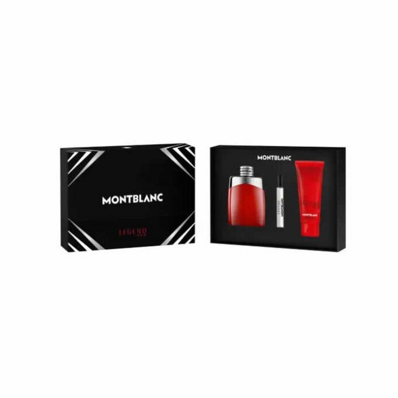 Montblanc Legend Red Gift Set (Eau De Parfum Spray 100ml  Shower Gel 100ml  Eau De Parfum Spray 7.5ml)