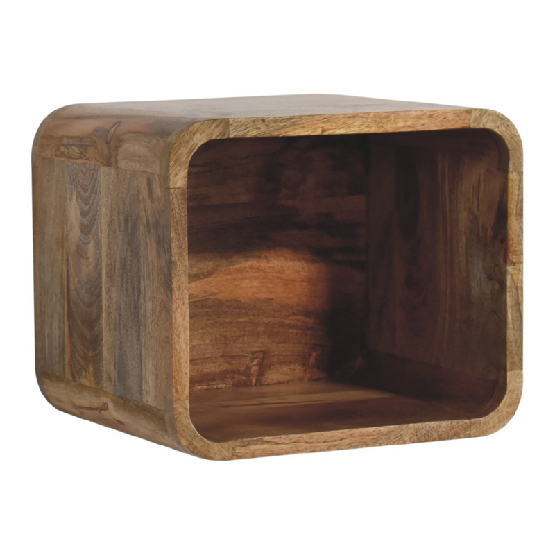 Artisan Furniture Solid Wood Oak-ish Floating Open Bedside