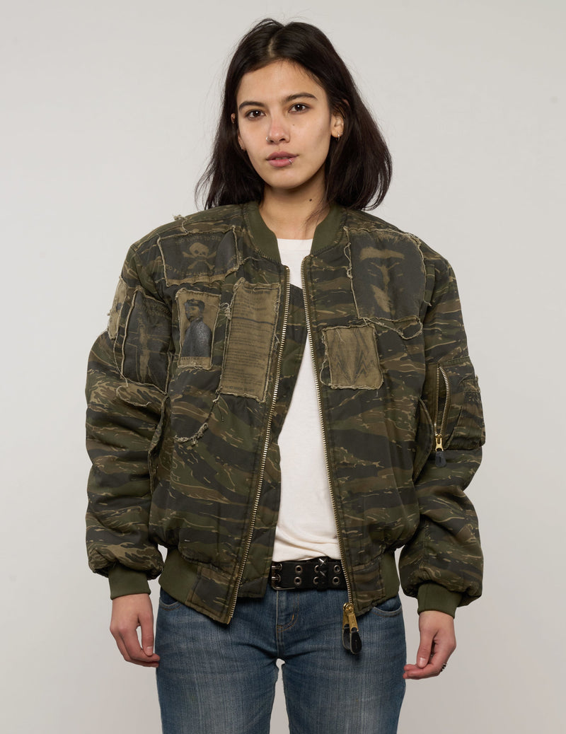 MA-1 Patched Bomber in Tiger Camo