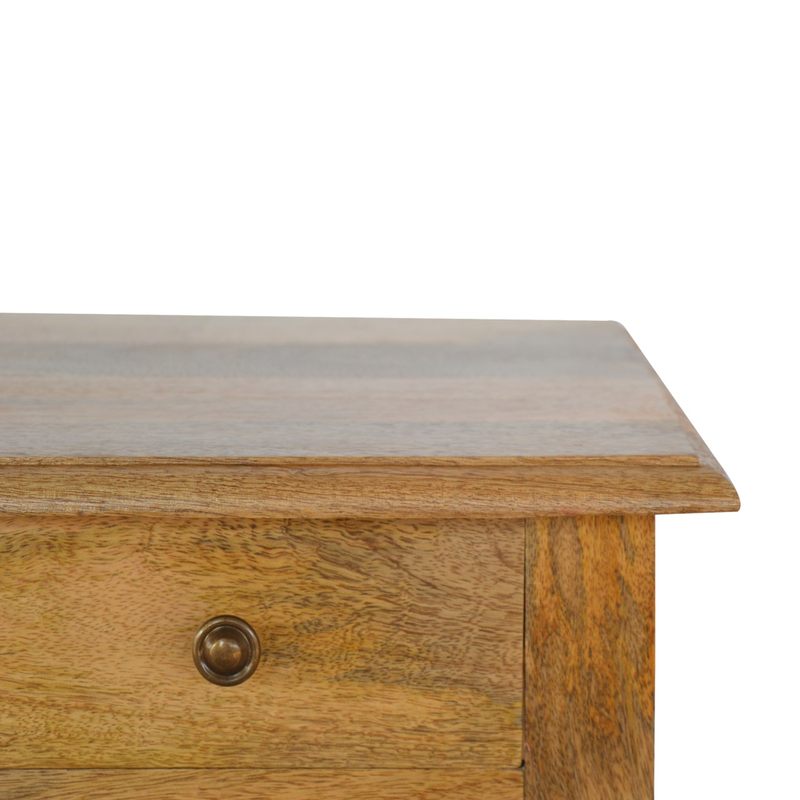 Artisan Furniture Solid Wood Turned Leg Telephone Table, 1 Drawer & 2 Open Slots, Beige