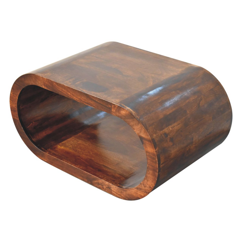 Artisan Furniture Solid Wood California Amaya California Walnut Coffee Table, Brown, Open Slot