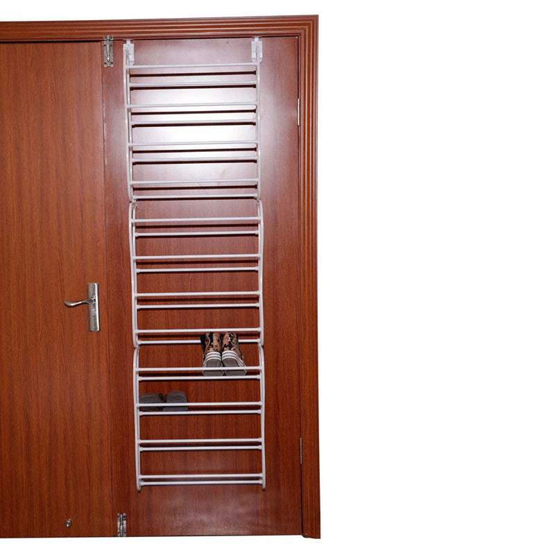 12 Layers Wall-mounted Style Home Shoe Rack White