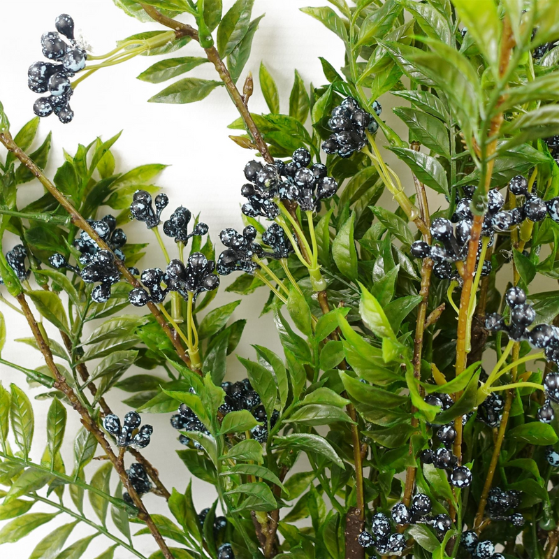 6x 70cm Nandina Foliage Blue Berry Spray Artificial