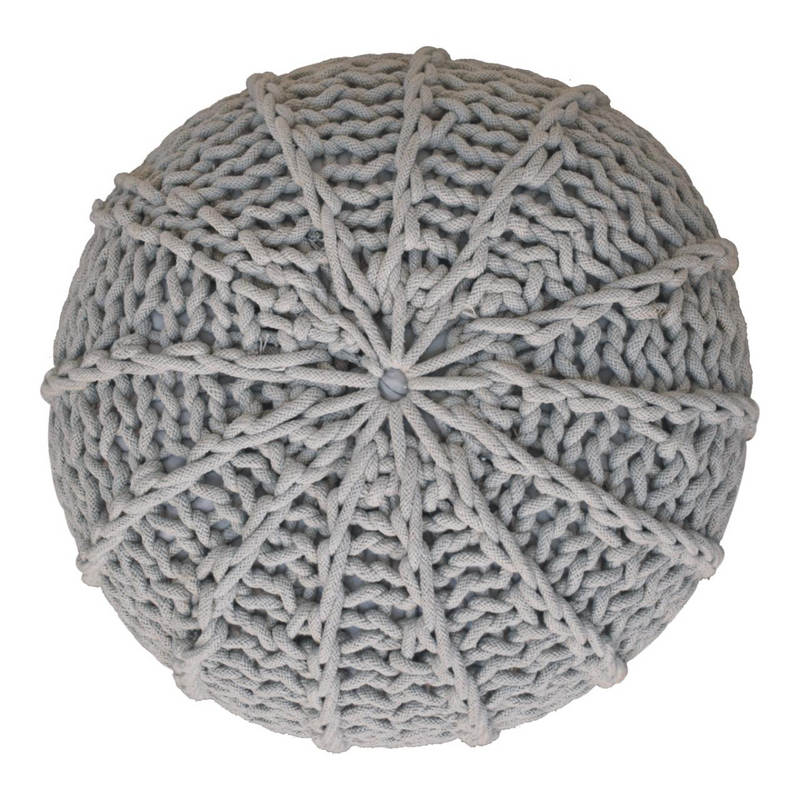 Artisan Furniture Grey Cable Pouffe