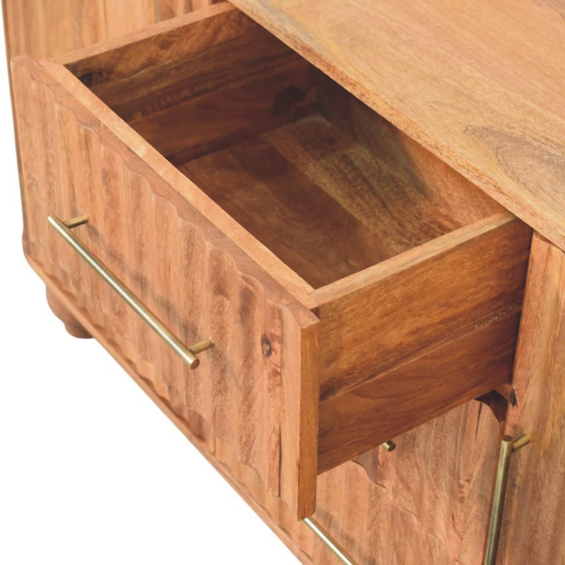 Artisan Furniture Solid Wood Montara Sideboard, 3 Drawers & 2 Doors, Brown