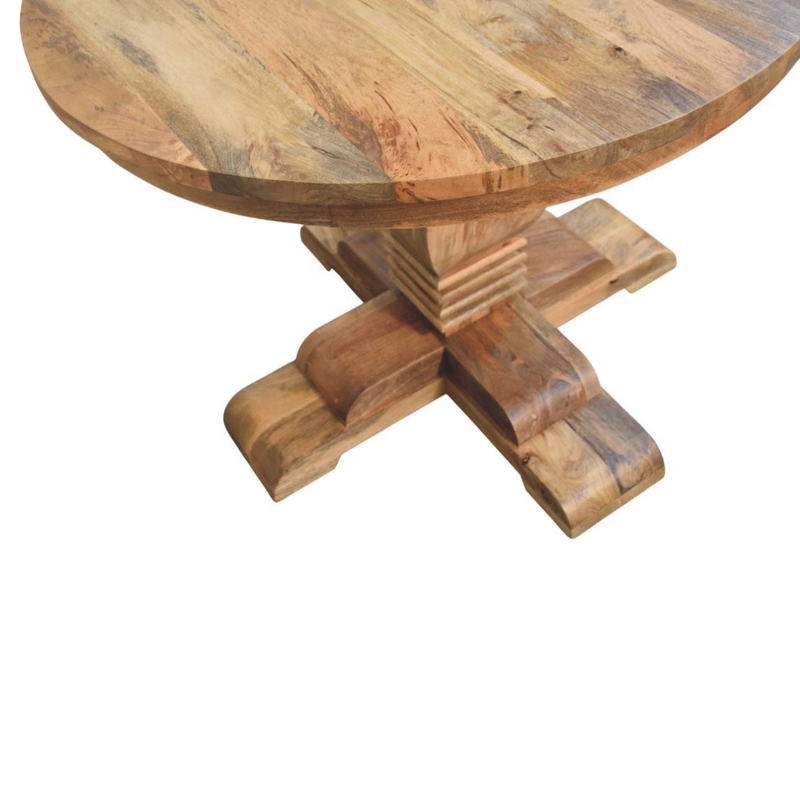 Artisan Furniture Solid Wood Valentina Round Dining Table, Beige