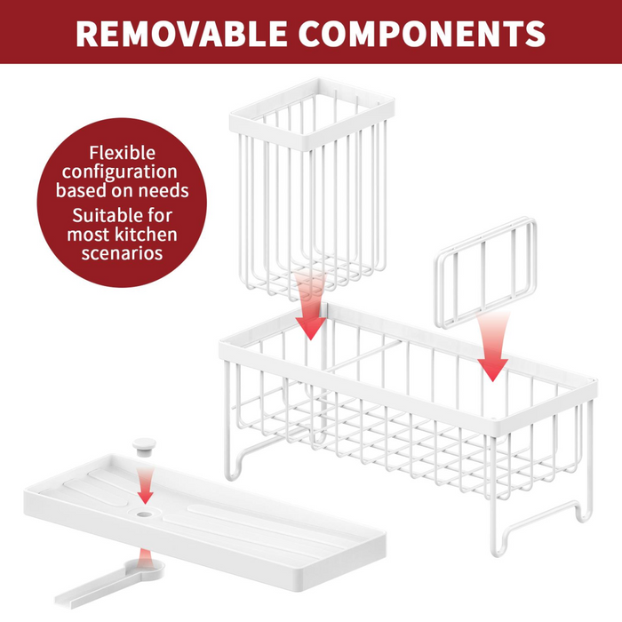 VINSANI WHITE SINK SPONGE HOLDER 1010499