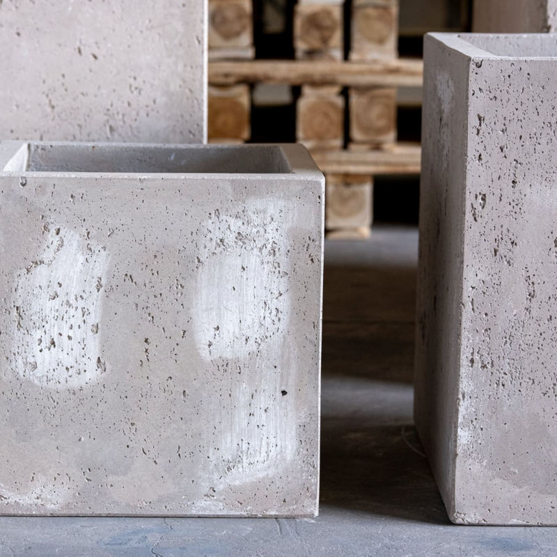 Cubrosa | Truffle – 55cm Large Square Concrete Planter – 115L Heavyweight Plant Pot