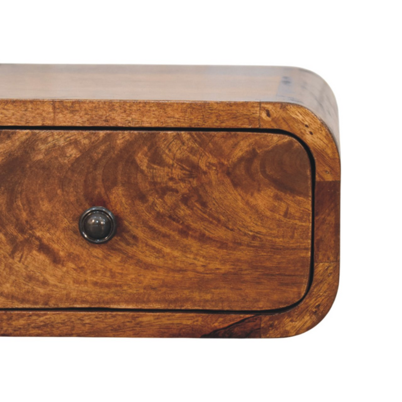 Artisan Furniture Solid Wood Avora Mini Wall-Mounted Chestnut 1 Drawer Nightstand